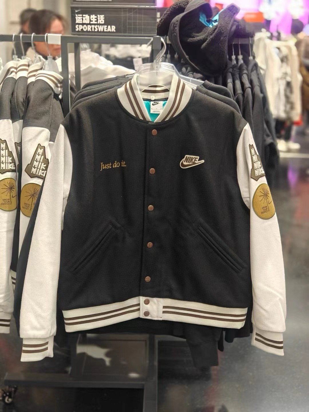 耐克男子字母logo保暖运动棒球服夹克外套FV4026-010断码L XXL/9