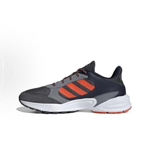 adidas neo 90S男子拼色网布皮革透气跑步鞋EE9894断码40.5/9