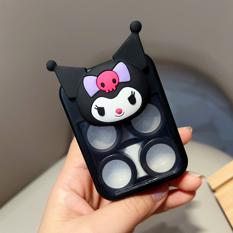 敲好看！隐形眼镜盒可爱卡通透明防漏可装两个美瞳盒子高级感便携 ZIPPO/瑞士军刀/眼镜 隐形眼镜伴侣盒 原图主图