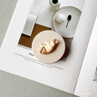 喵~隐形眼镜盒ins简约便携高级感高档轻便防漏可爱女卡通美瞳盒子