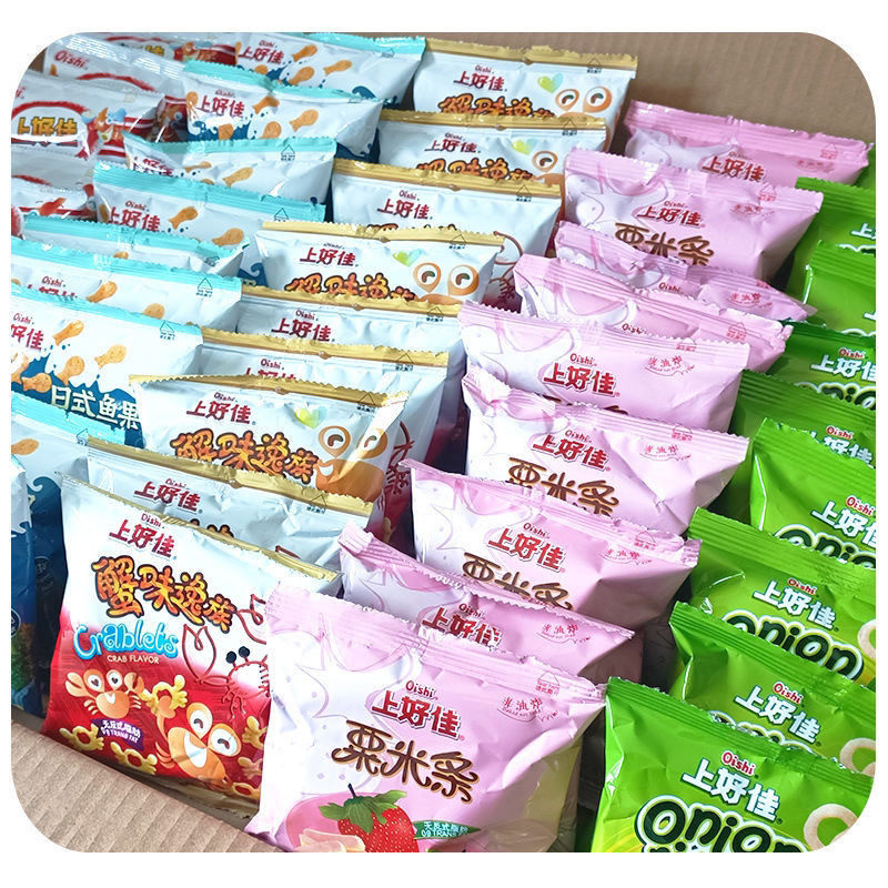 上好佳鲜虾片虾条薯片洋葱圈零食大礼包小包解馋怀旧休闲食品