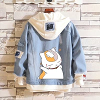 Natsume Friend Accounts Anime окружающая куртка учитель кошки джинсовая одежда Двухмерная мужская и женская японская осень и зима