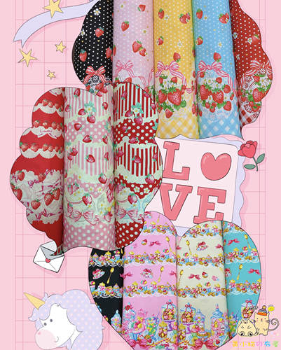 日本进口布料kokka棉jsklolita