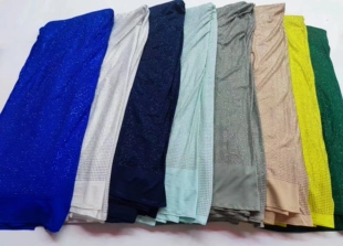 时装 演出服舞台礼服AB弹力布料跨境满钻3MM