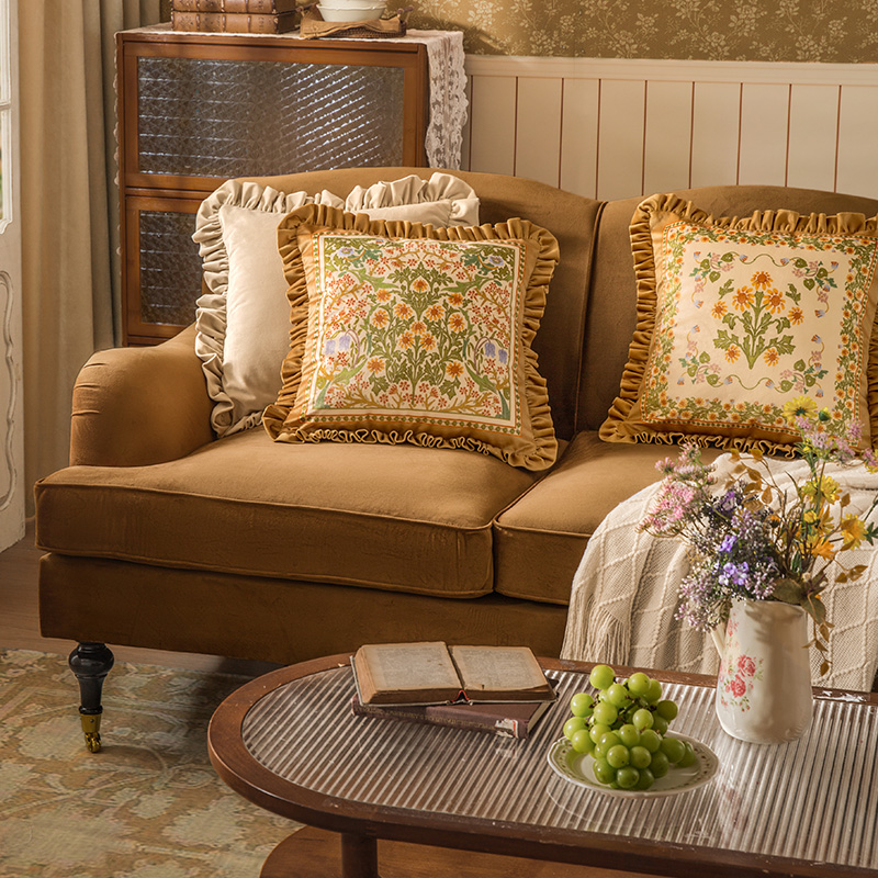 范居态度明灿田园美式抱枕轻奢沙发床头靠枕垫定制靠枕套高档抱枕