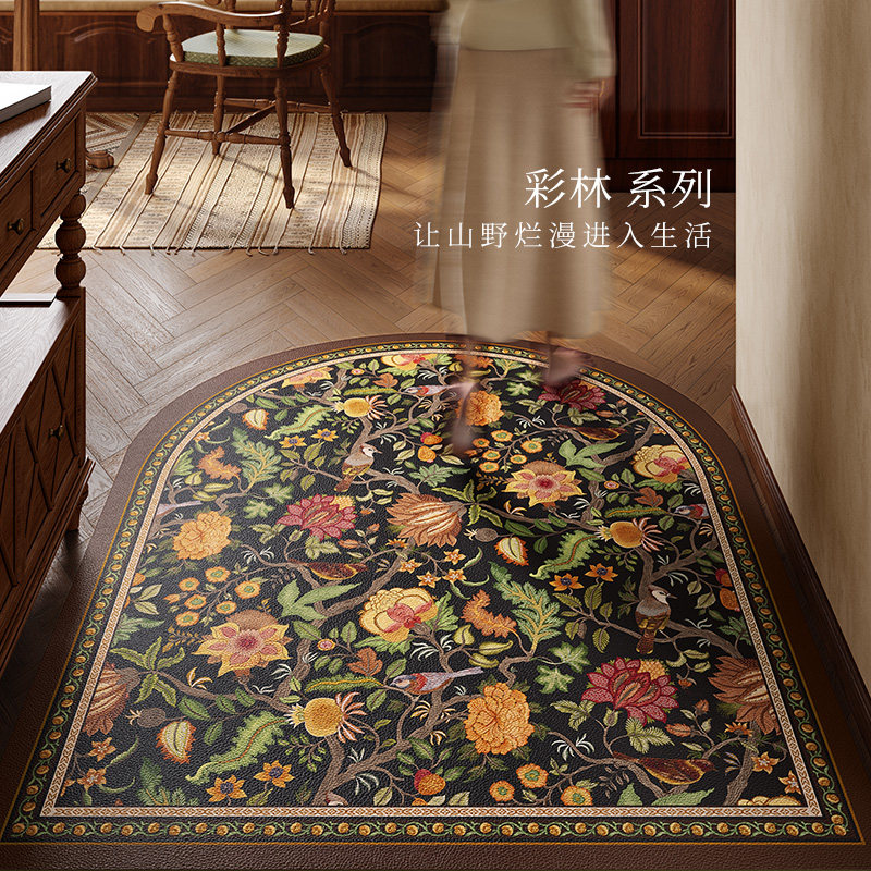 范居态度彩林美式复古入户门地垫玄关防滑门垫耐脏免洗地毯可定制,居家布艺,入户地垫,淘宝优惠券,粉丝福利购,淘宝优惠卷