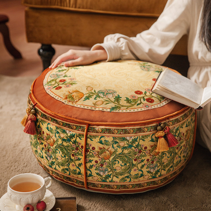 范居态度美式复古短毛绒蒲团