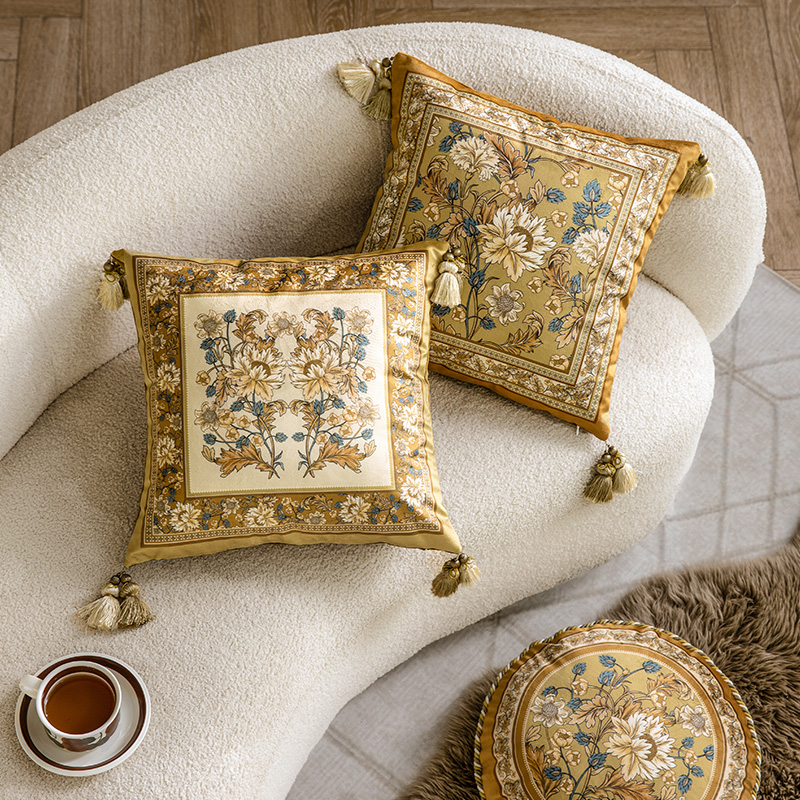 范居态度抱枕套PP棉美式花卉