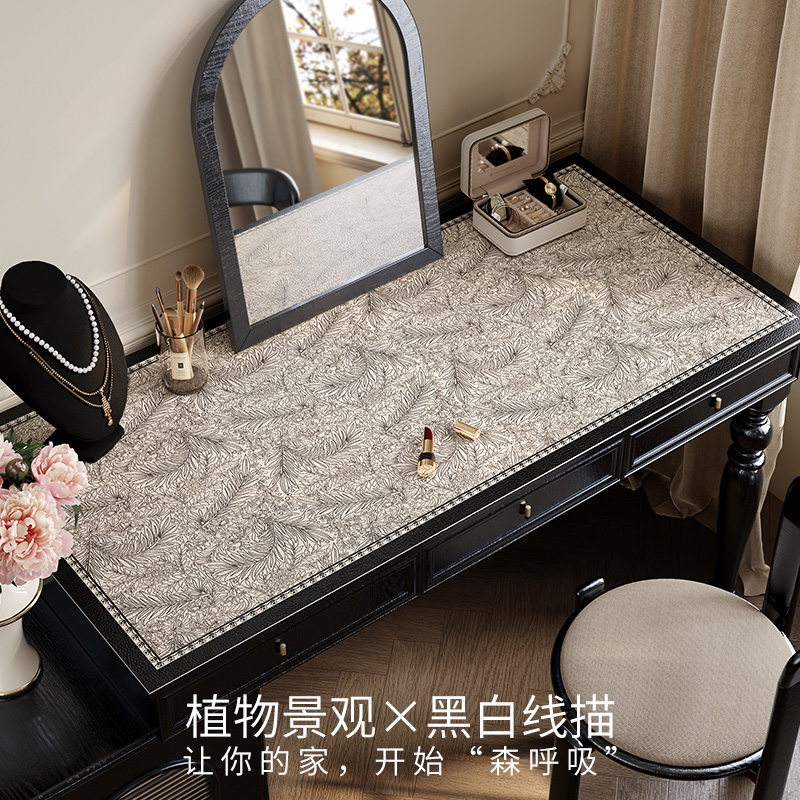 范居态度番木法式复古书桌垫防水防尘高档皮革长方形桌面保护垫子