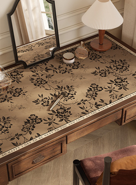 【国补再减15%】枝影法式书桌皮革桌垫高级感梳妆台化妆桌面垫子