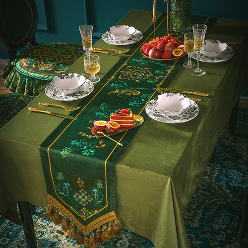 范居态度爵士复古桌旗美式轻奢