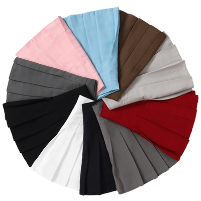 蓝色百褶裙女夏2022新款高腰a