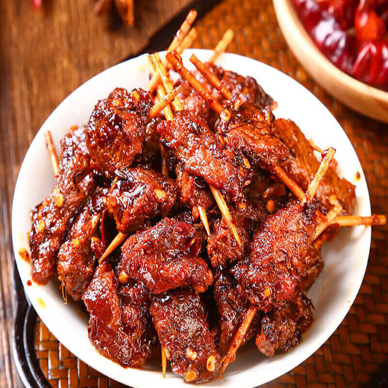 品小样牙签牛肉湖南特产麻辣卤味熟食小吃香辣牛肉粒解馋追剧零食