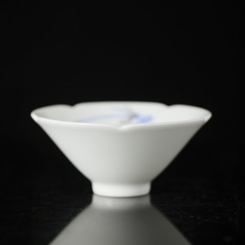 晓芳窑-釉里红斗笠单杯 - 陶瓷手绘