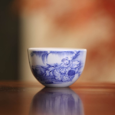 小雅 太白醉酒杯-手工陶瓷有差异
