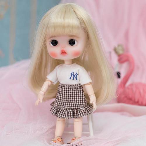 美式复古格子短裙套装