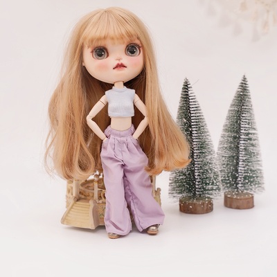blythe娃衣小布衣服azone licca ob24 芭可比儿手工娃衣T恤 裤子