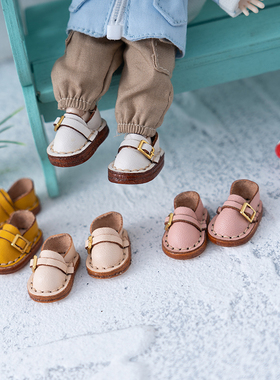 ob11娃鞋 obitsu11娃娃鞋子简单扣鞋 手工休闲鞋 12分娃鞋