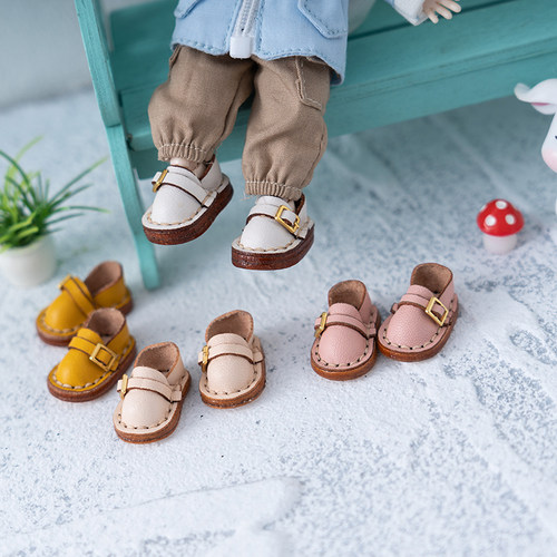 ob11娃鞋 obitsu11娃娃鞋子简单扣鞋 手工休闲鞋 12分娃鞋