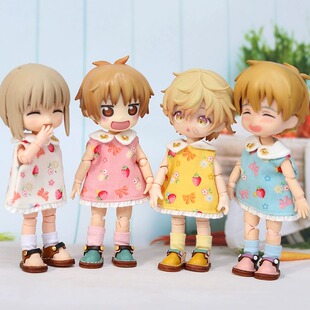 ob11娃衣草莓发带四件套obitsu11衣服1/12 GSC molly素体可穿套装