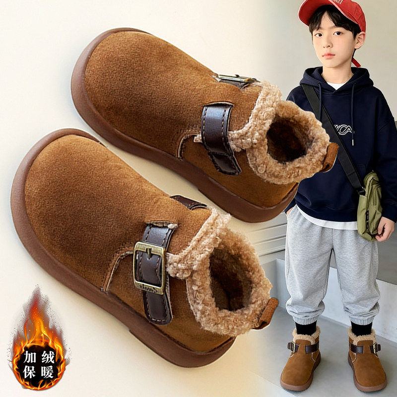 官网C&K男童棉鞋2026新款冬季加厚保暖儿童勃肯鞋爆款加绒男宝宝