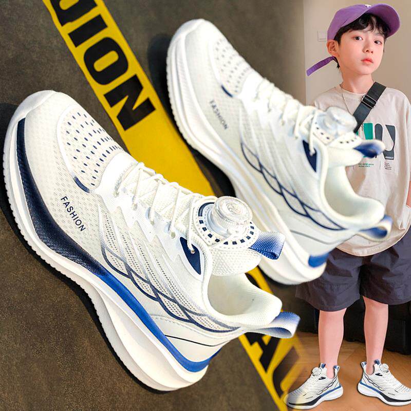 男童鞋子春秋2026新款儿童运动老爹鞋中大童夏季男孩跑步小白网鞋