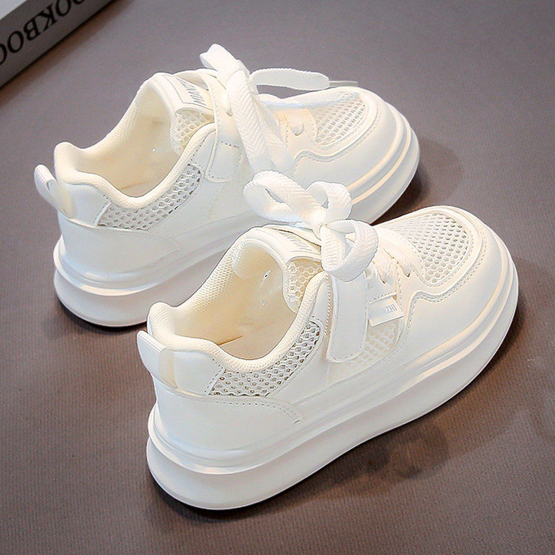 官网C&K女童单网小白鞋2026新款夏季透气休闲儿童鞋软底运动板鞋