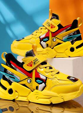 官网C&K男童鞋子机甲鞋2025新款冬季皮面加绒儿童运动鞋男孩保暖