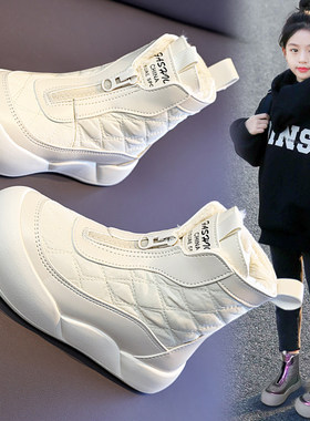 官网C&K女童雪地靴冬季新款儿童公主大棉鞋女孩加绒防水高帮棉靴