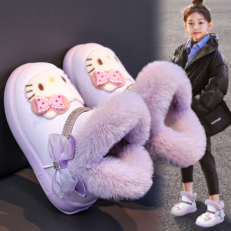 官网C&K女童雪地靴加厚保暖2025新款冬季加绒儿童大棉鞋女孩宝宝,童鞋/婴儿鞋/亲子鞋,雪地靴,淘宝优惠券,粉丝福利购,淘宝优惠卷