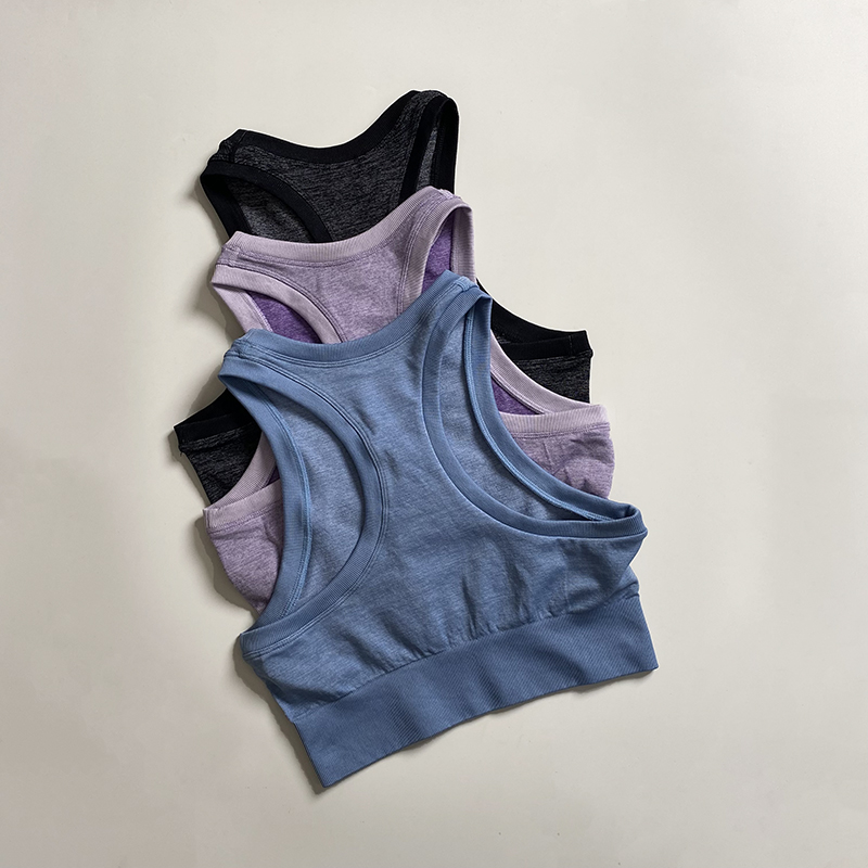 运动背心跑步健身工字型露肚脐