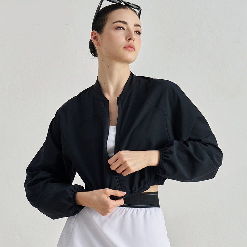 防晒衣女生夏季轻薄透气宽松瑜伽服外套开衫长袖运动健身训练上衣