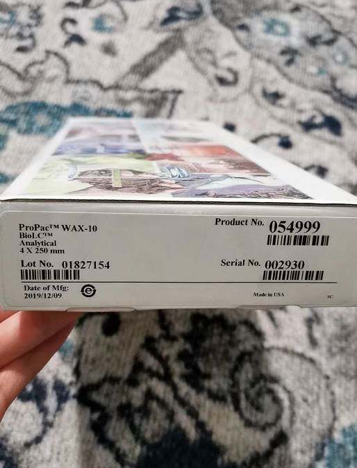 戴安 propac wax-10 4*250mm 液相色谱柱货号 054999议价