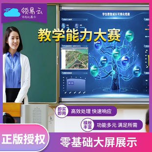智慧课堂教学评价表图系统bi教学能力大赛数据大屏数据可视化模板