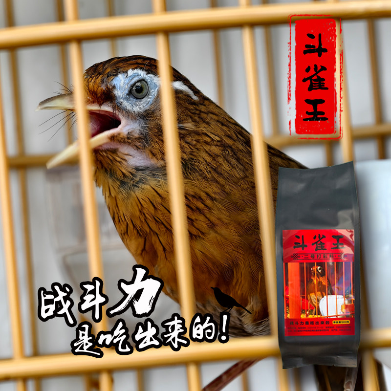 斗雀王 秘制手工画眉鸟食画眉鸟饲料提性壮膘 打彩斗鸟料唱鸟500g