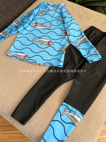 防晒速干小学生个性儿童分体泳衣
