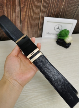 卡帝乐鳄鱼皮带全新正品皮带自动扣腰带头层牛皮3.5㎝带身时尚潮