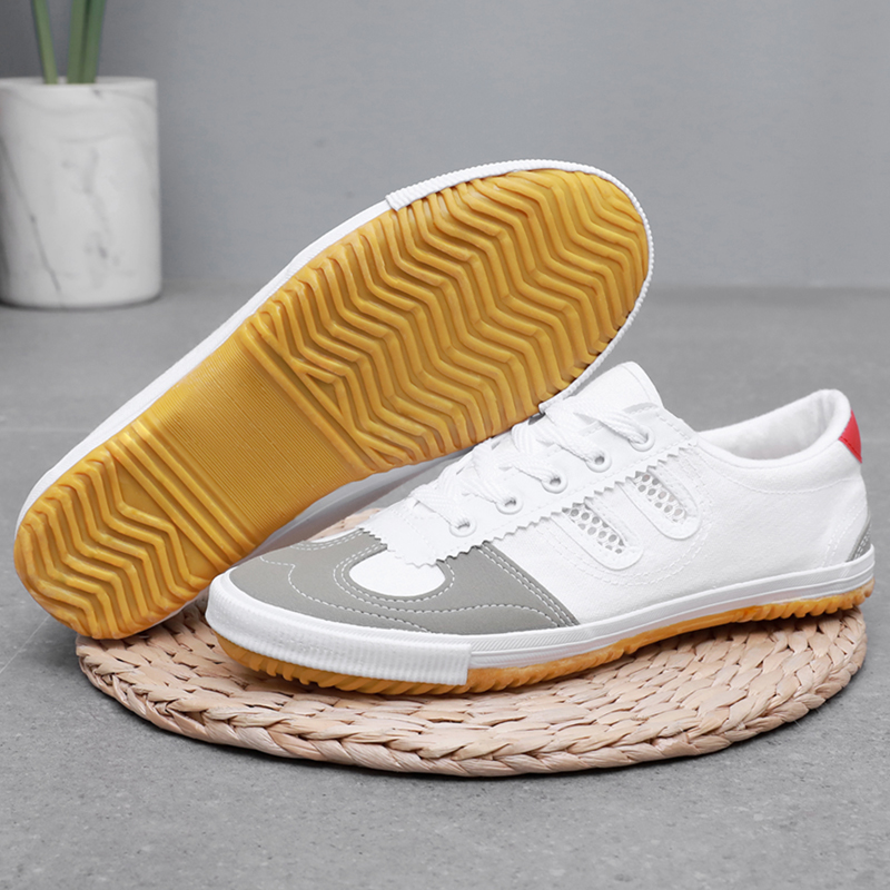 排球鞋男女牛筋底透气轻便帆布鞋