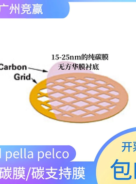 tedpella PELCO TEM铜网支持膜200目纯碳膜碳支持膜01840无方华膜
