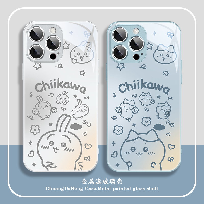 chiikawa适用苹果系列手机壳玻璃