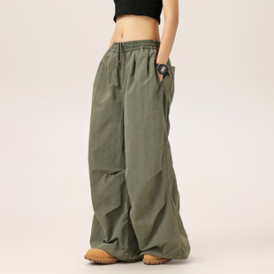 美式潮牌户外轻工装速干空气伞兵裤水洗做旧复古机能工装裤长裤