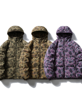 迷彩美式棉服户外廓形宽松通勤机能男女羽服外套工装厚实秋冬百搭