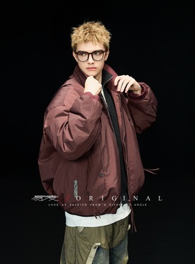 冬季新款立领白鸭绒羽绒服加绒加厚保暖潮牌男女同款外套美式潮流