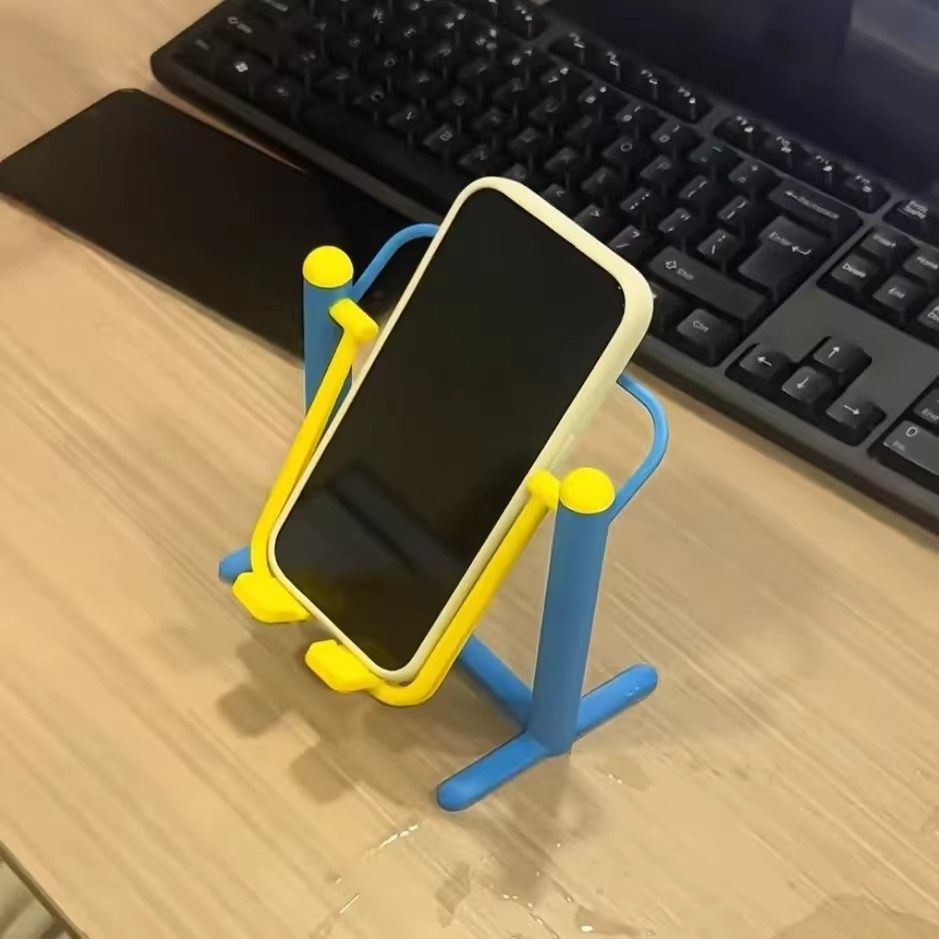 健身器材手机支架桌面3D打印拼装懒人追剧神器创意抽象装饰品摆件