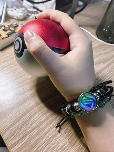 宝可梦z手环mega进化石口袋妖怪皮革手链皮卡丘编织手饰手环饰品