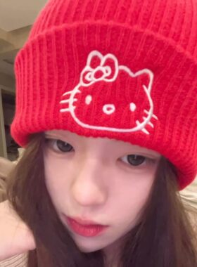 HelloKitty帽子女款2024新款秋冬