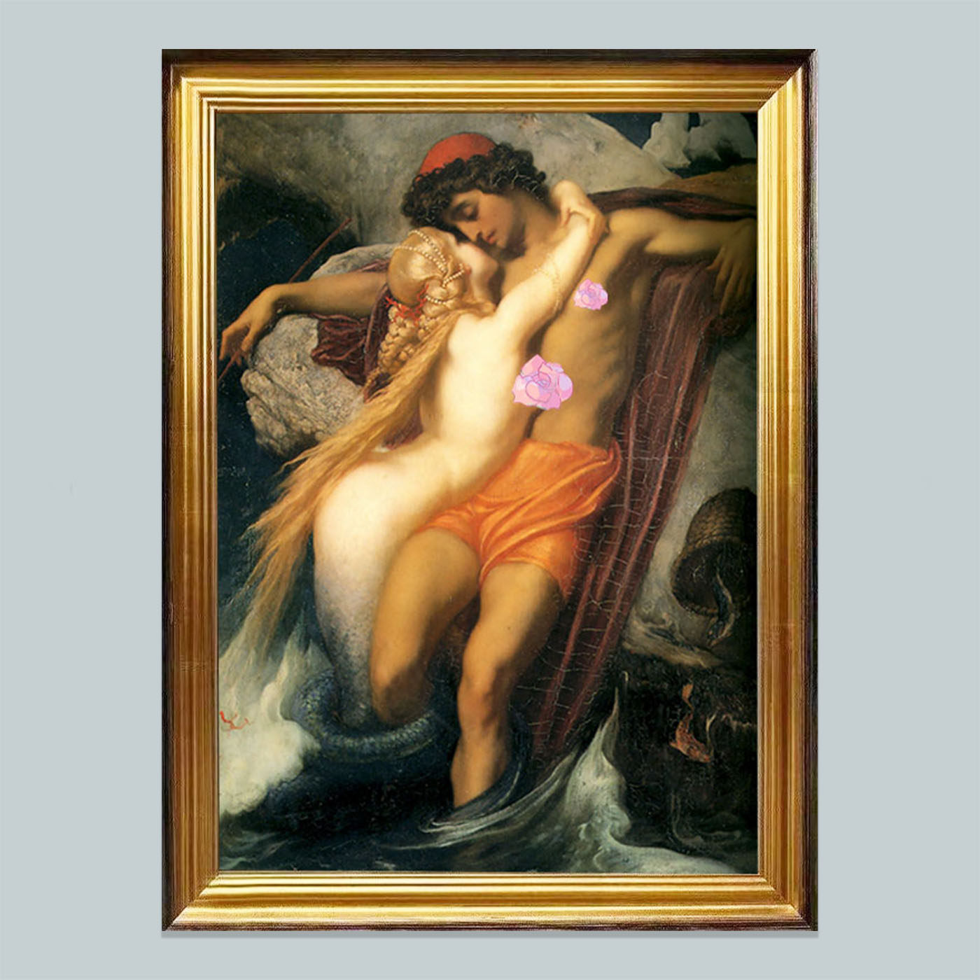 世界名画欧式人物卧室挂画精品酒店沐足养生会所酒吧高清喷绘油画