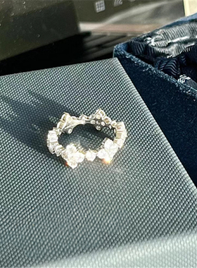 欧若风s925闪耀戒指女时尚优雅闪耀四叶草手链项链送女友生日礼物