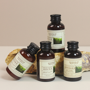 五星级酒店sevenplus绿茶洗发水沐浴露小瓶高档民宿40ml洗护套装