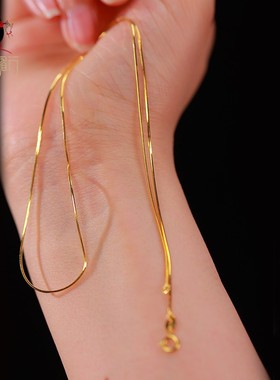 衣锦媚行S925镀金简约锁骨链